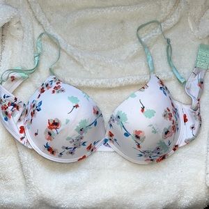38DD White Floral Bra